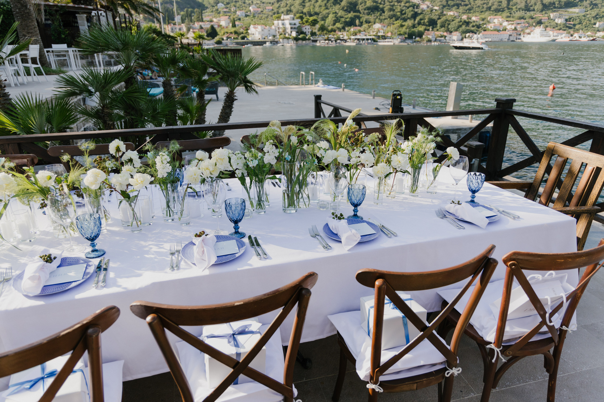 Perast Wedding Venue with Floral Arrangements
