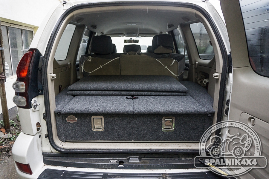 🌤 Автомобильный спальник для Тойоты Прадо в 120м кузове. Toyota Prado 120 с установленным спальником