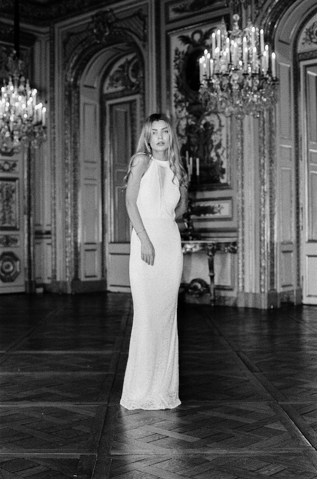 elopement in French chateau captured on film by Parisian wedding photographer Anya Parsley
