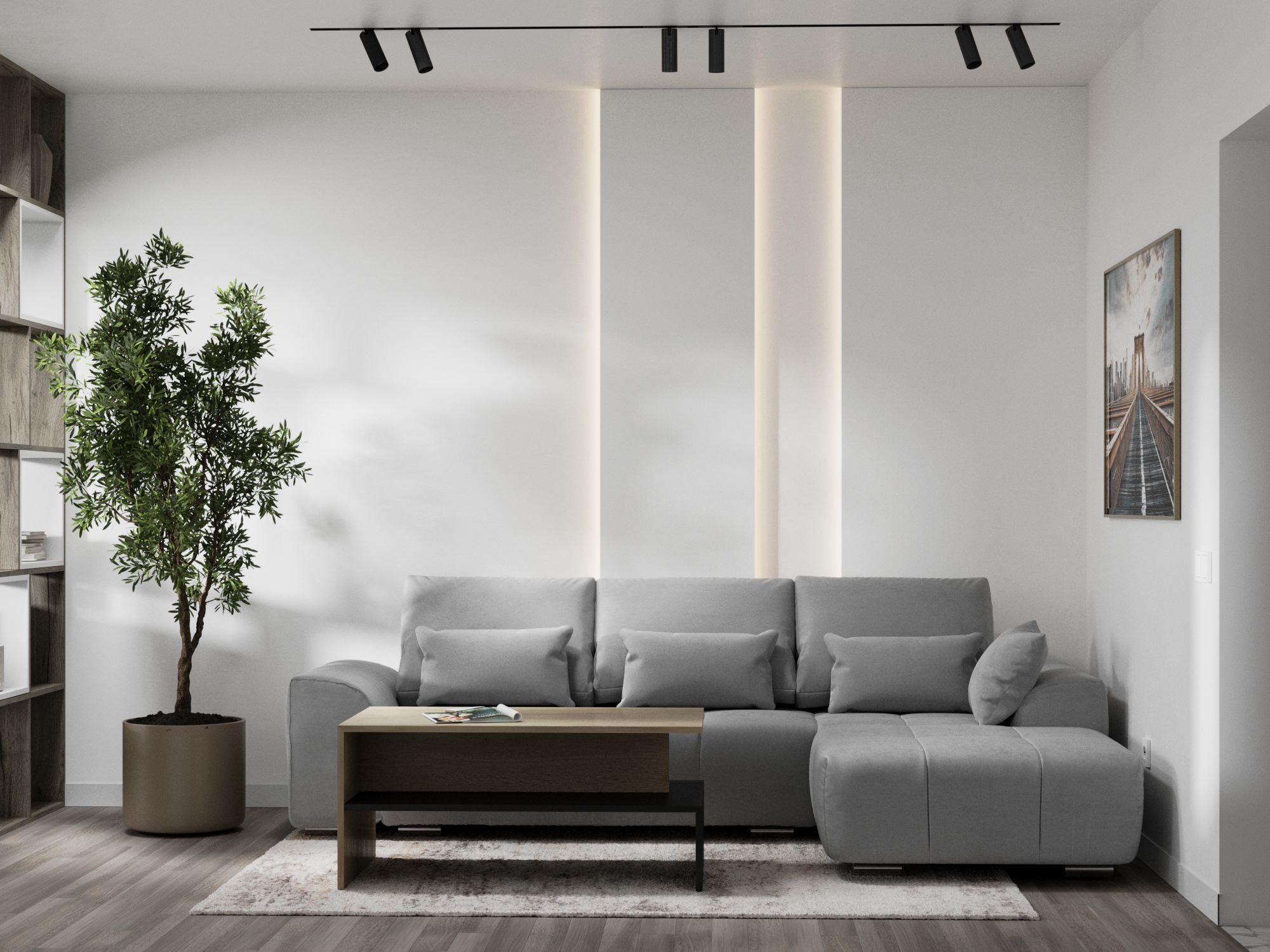 Monochrome living room