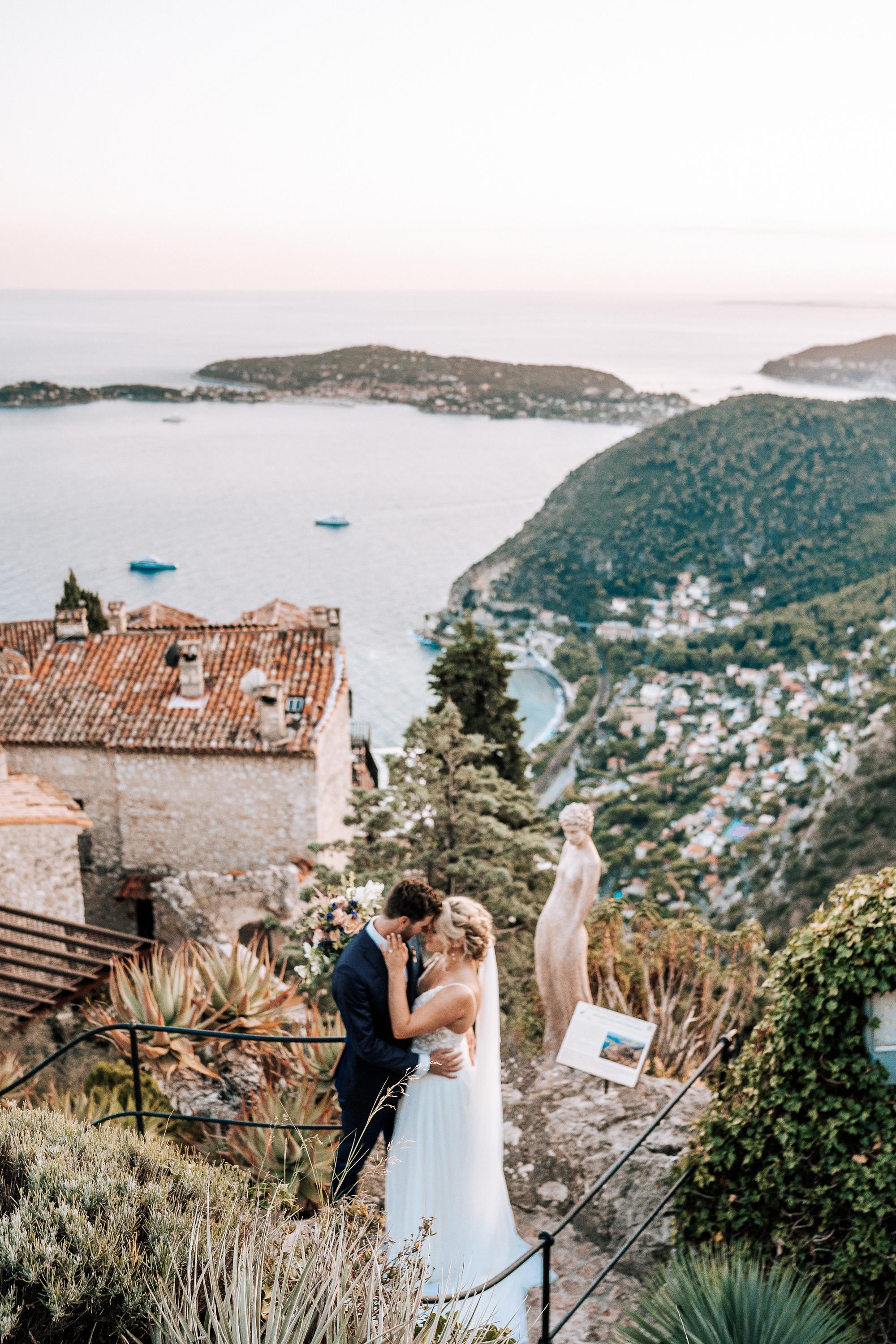 Eze wedding in Chateau Eze in France
