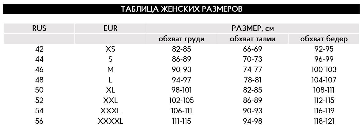 Мужские размеры eur