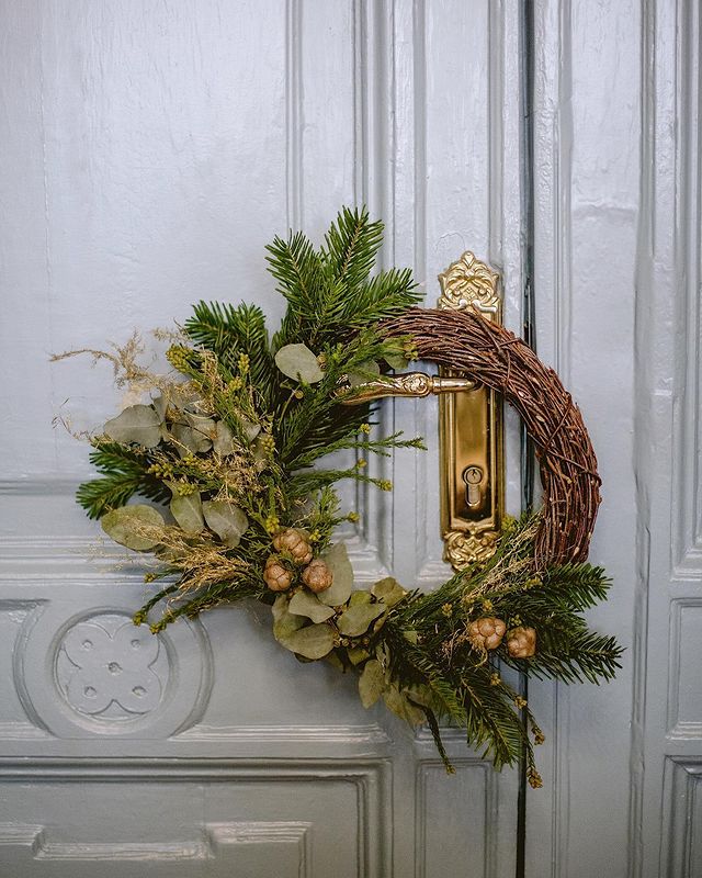 Рождественский венок на дверь (58 фото)