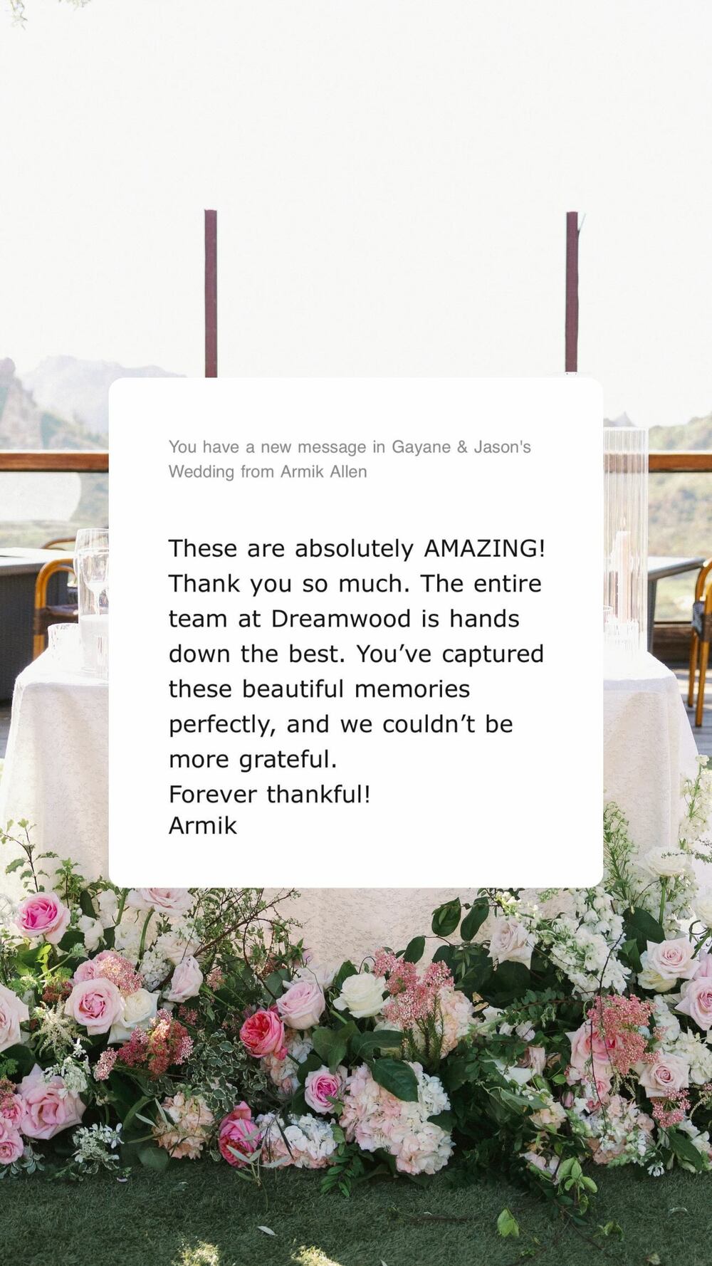 Client review screenshot