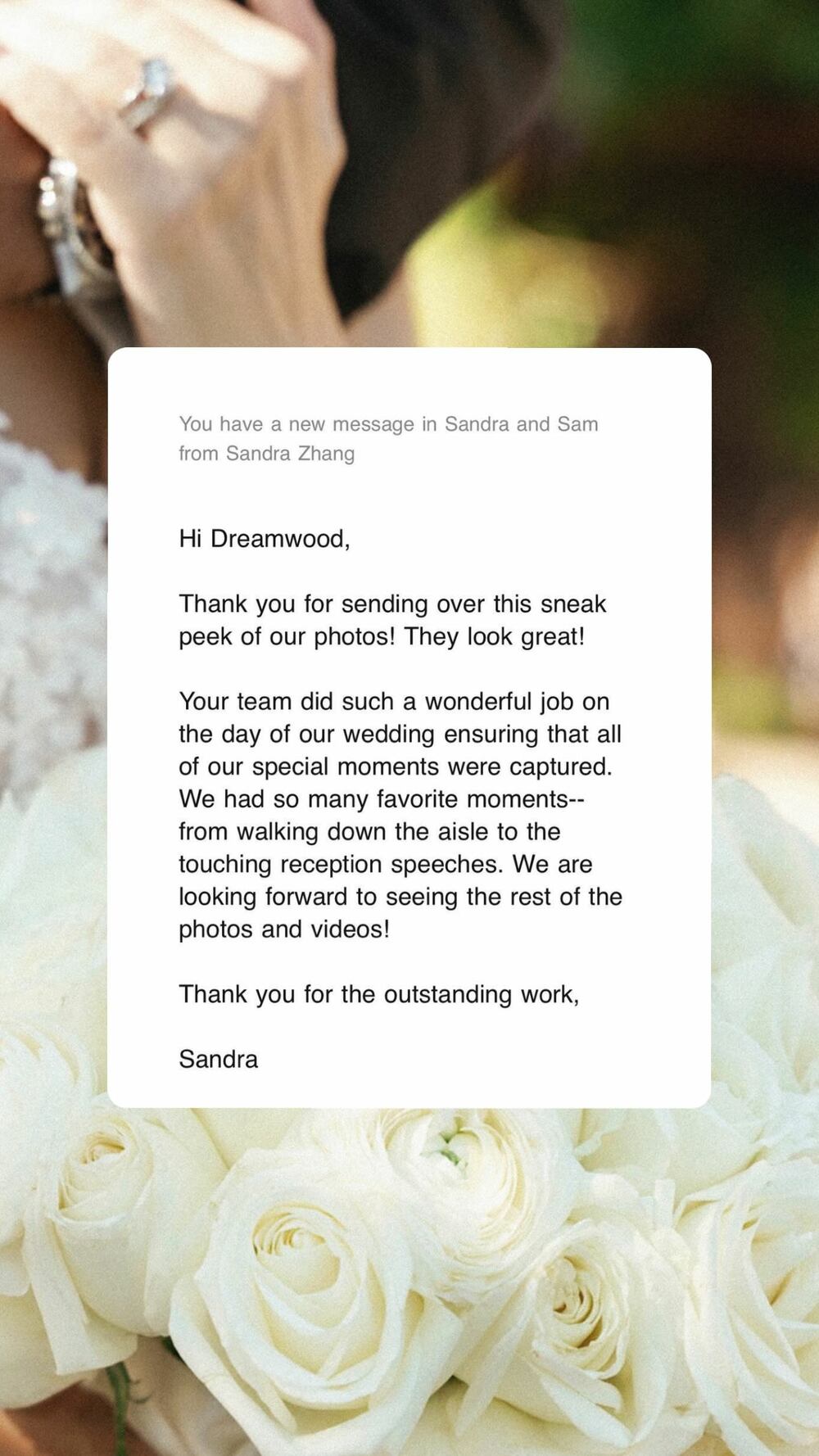 Client review screenshot