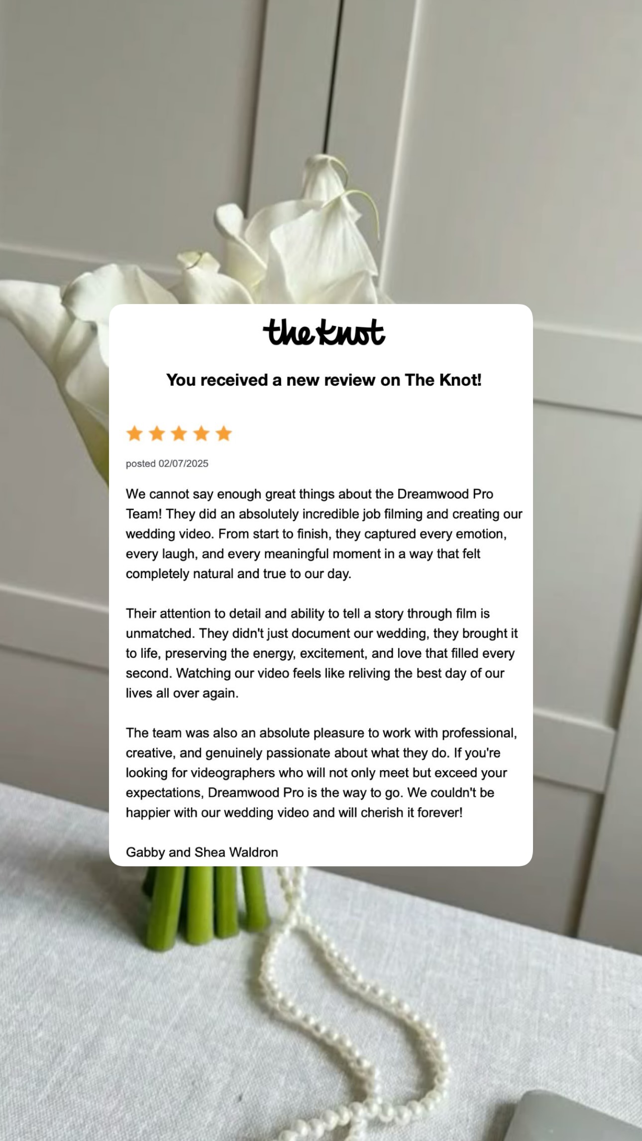 Dreamwood client review wedding photo 172