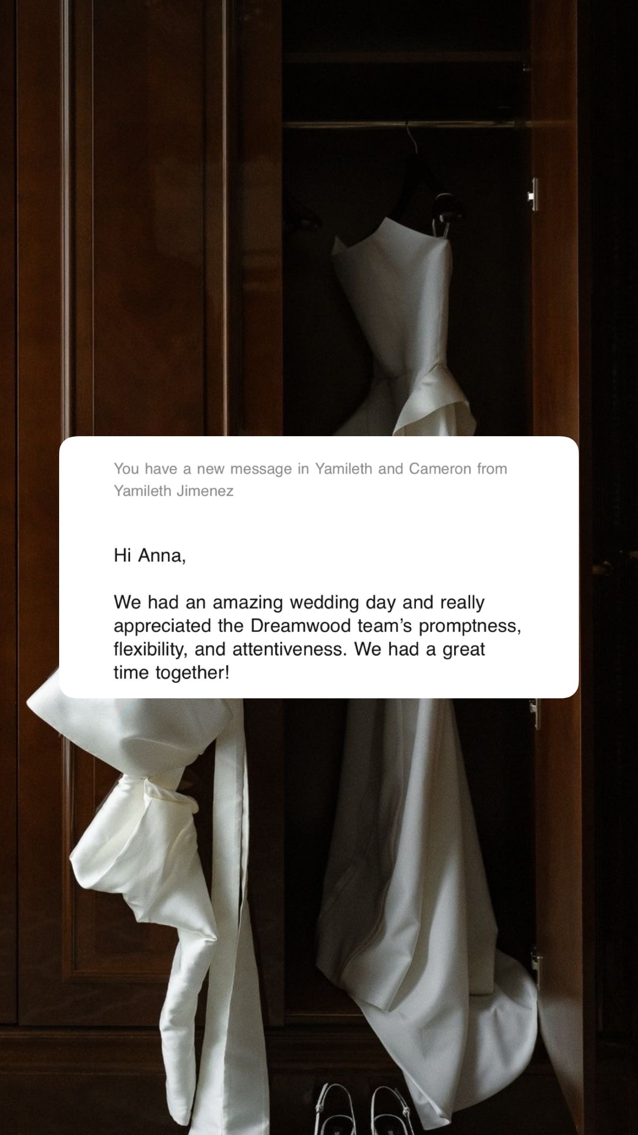 Dreamwood client review wedding photo 149