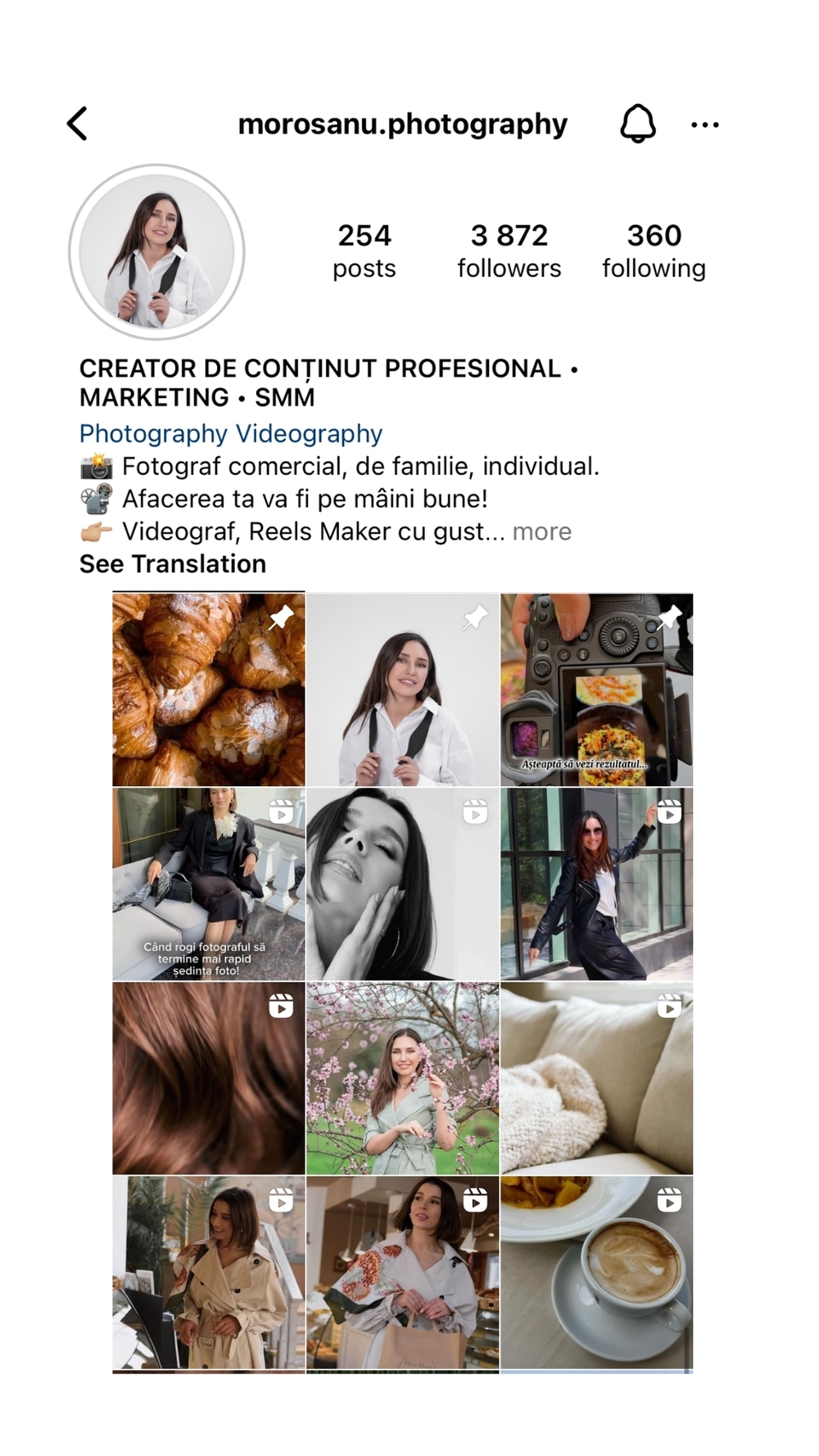 Profil al unui absolvent al cursului de fotografie comercială
