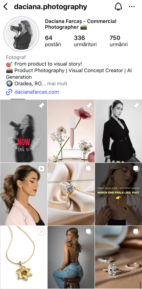 Profil al unui absolvent al cursului de fotografie comercială