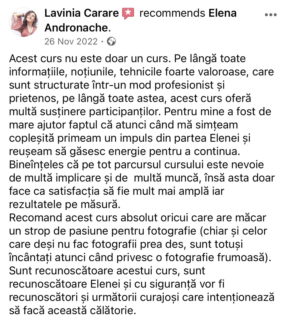 Recomandare pe Facebook