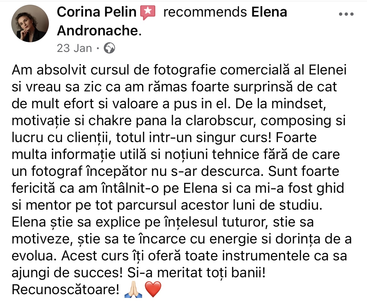 Recomandare pe Facebook
