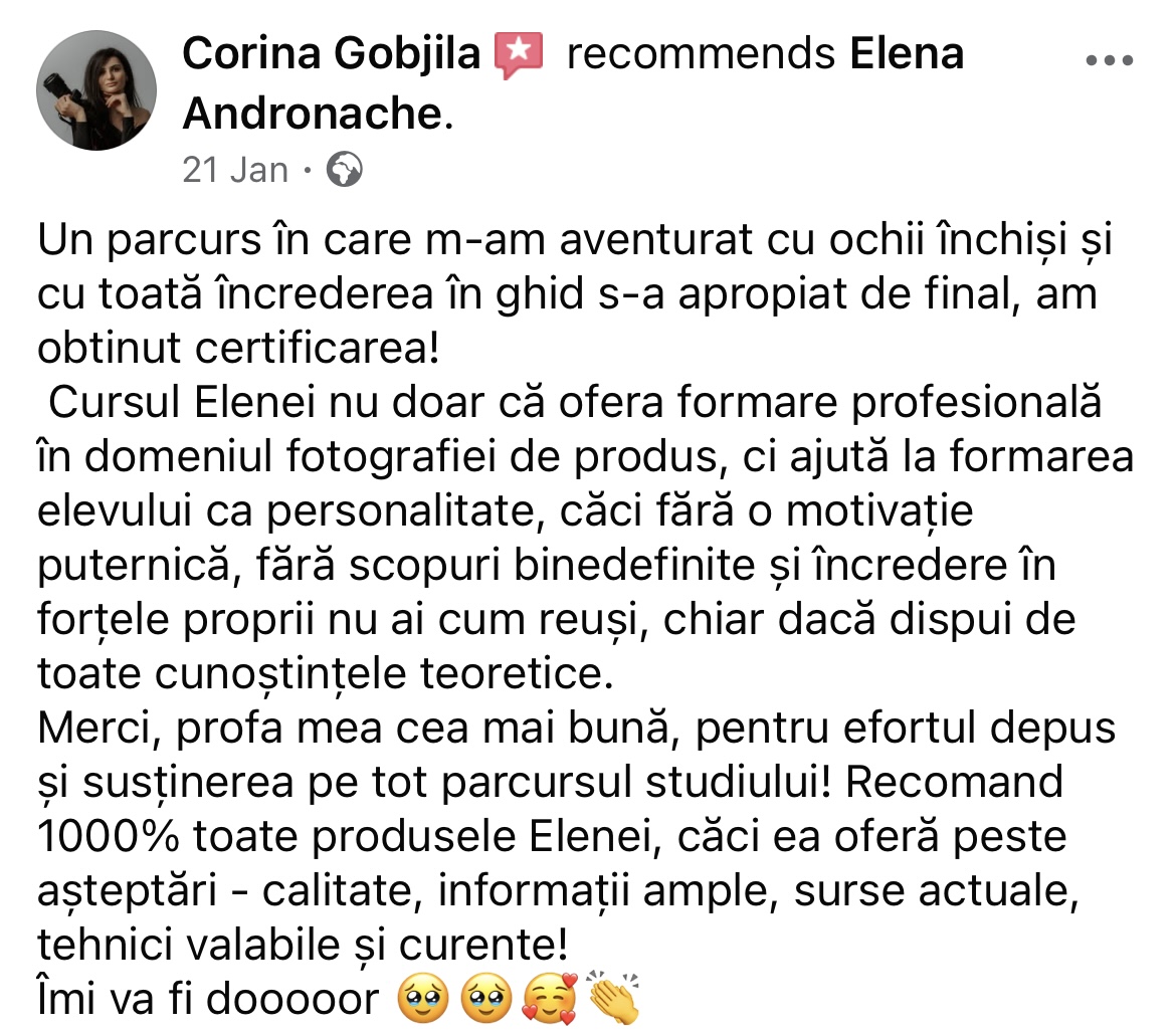 Recomandare pe Facebook