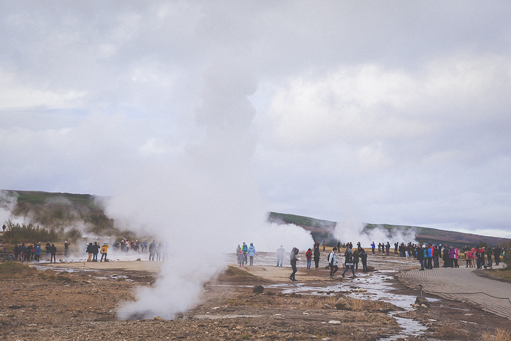 geysir, explosion, iceland