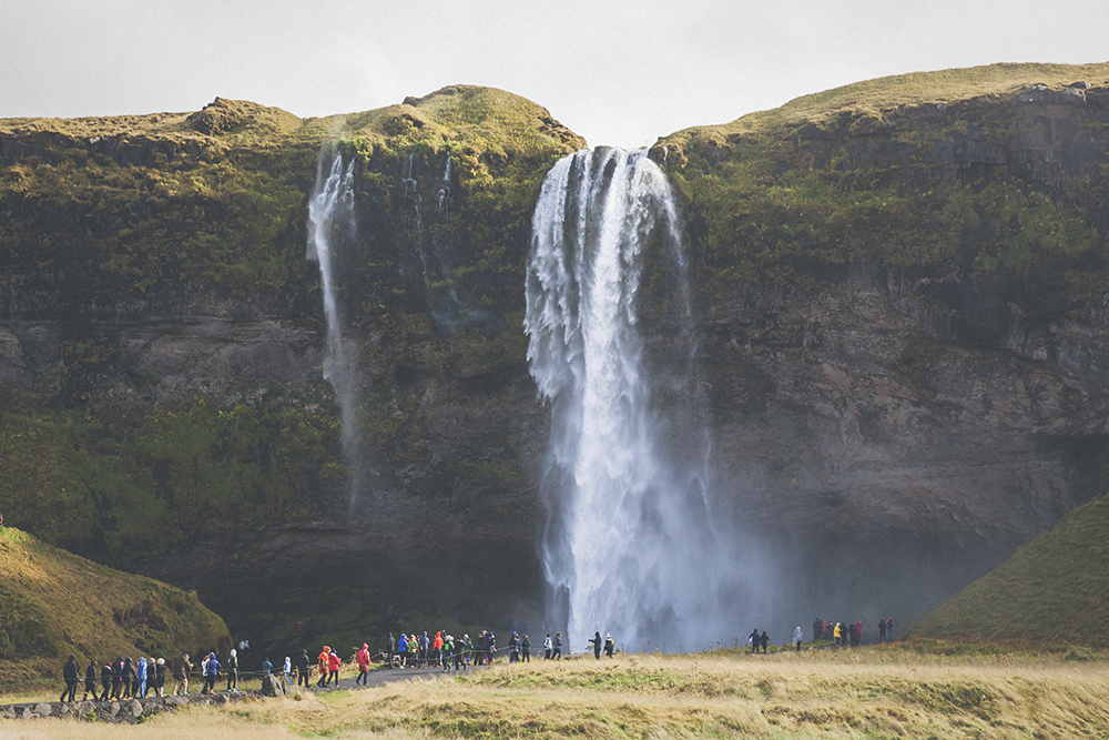Seljalandsfoss, waterfall, map