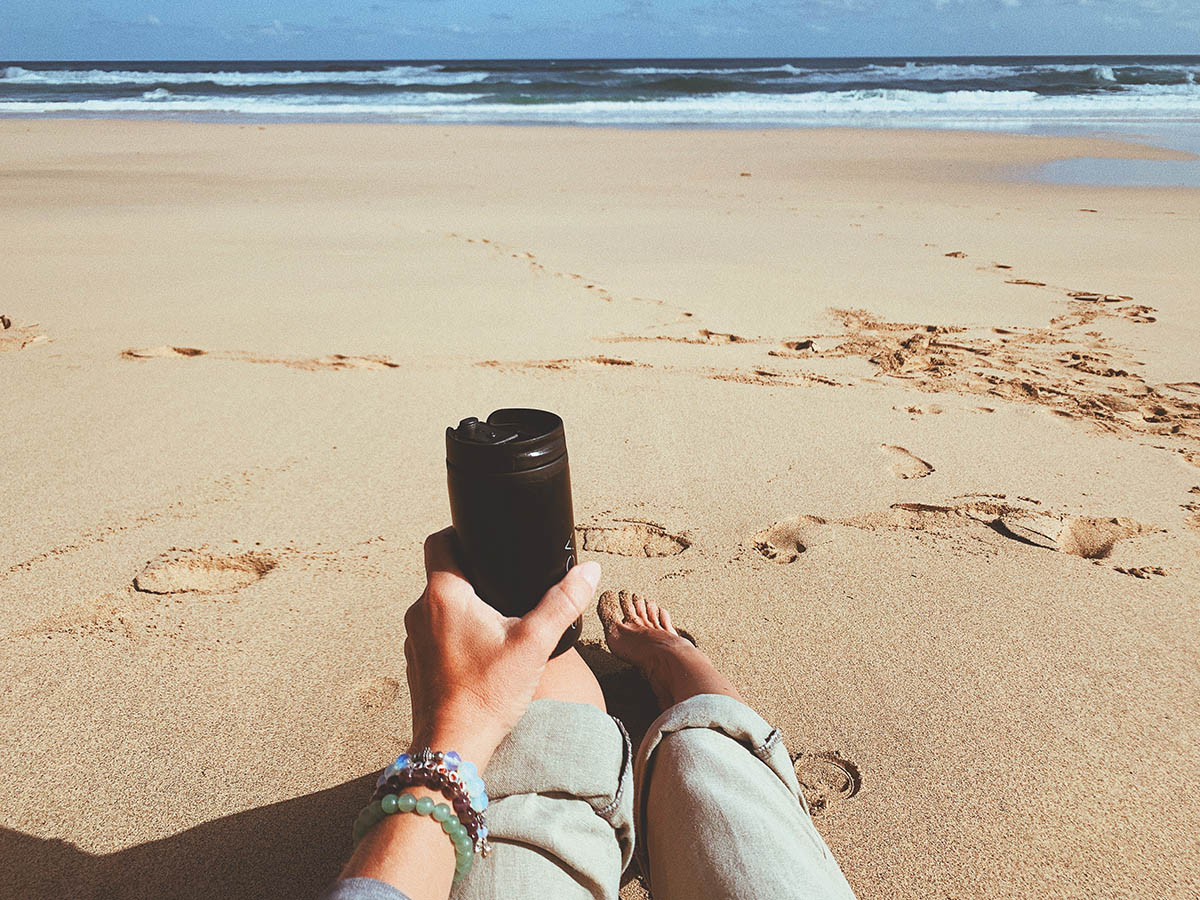 coffee, beach, camping, Fuerteventura
