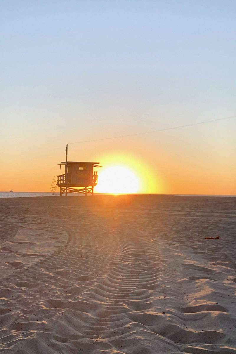 los angeles, venice beach, sunset