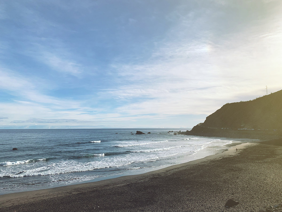 morning, beach, peaceful