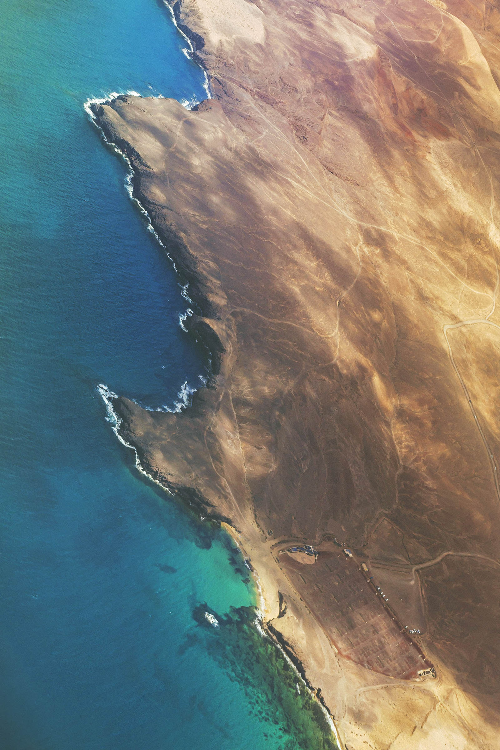 lanzarote bays, lanzarote from air