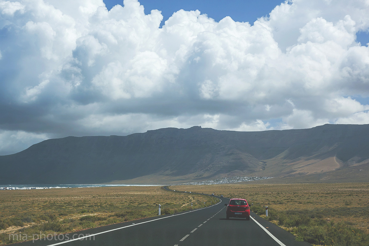famara, road, lanzarote