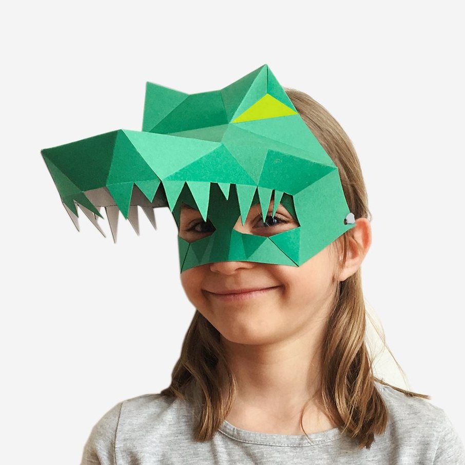 Бумажная маска крокодила