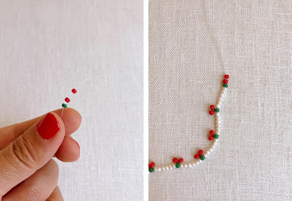 DIY: плетем из бисера браслеты с вишенками и ромашками