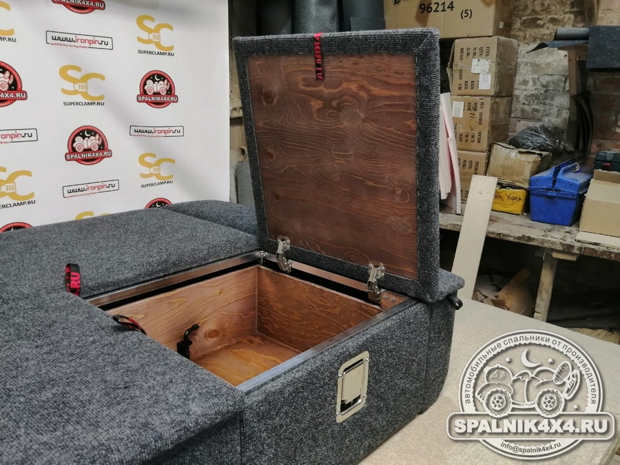 Автоспальник для ТЛК 1️⃣0️⃣5️⃣ стандартной комплектации с каркасом из алюминиевого профиля, кайдекса, с ручками-защелками из полированной нержавейки