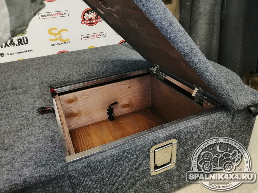 Автоспальник для ТЛК 1️⃣0️⃣5️⃣ стандартной комплектации с каркасом из алюминиевого профиля, кайдекса, с ручками-защелками из полированной нержавейки