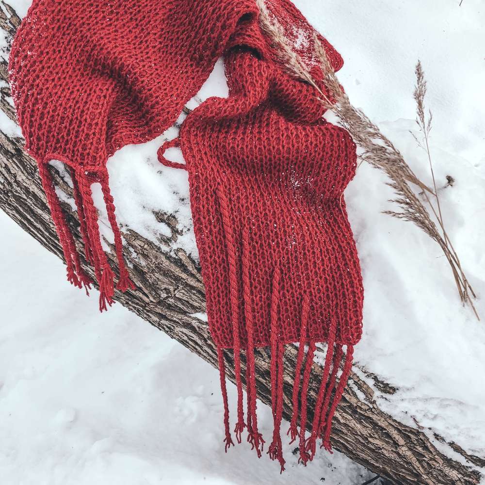 Красивая бахрома для шарфа