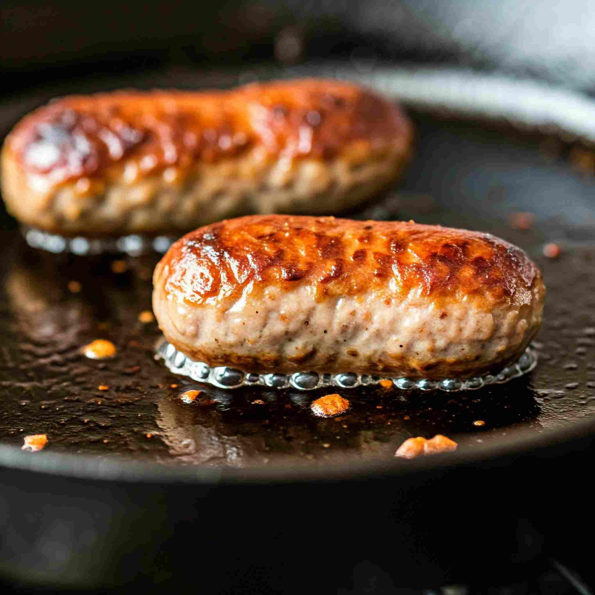 How to make a delicious Taco Bell breakfast at home: start with these perfectly cooked breakfast sausages.