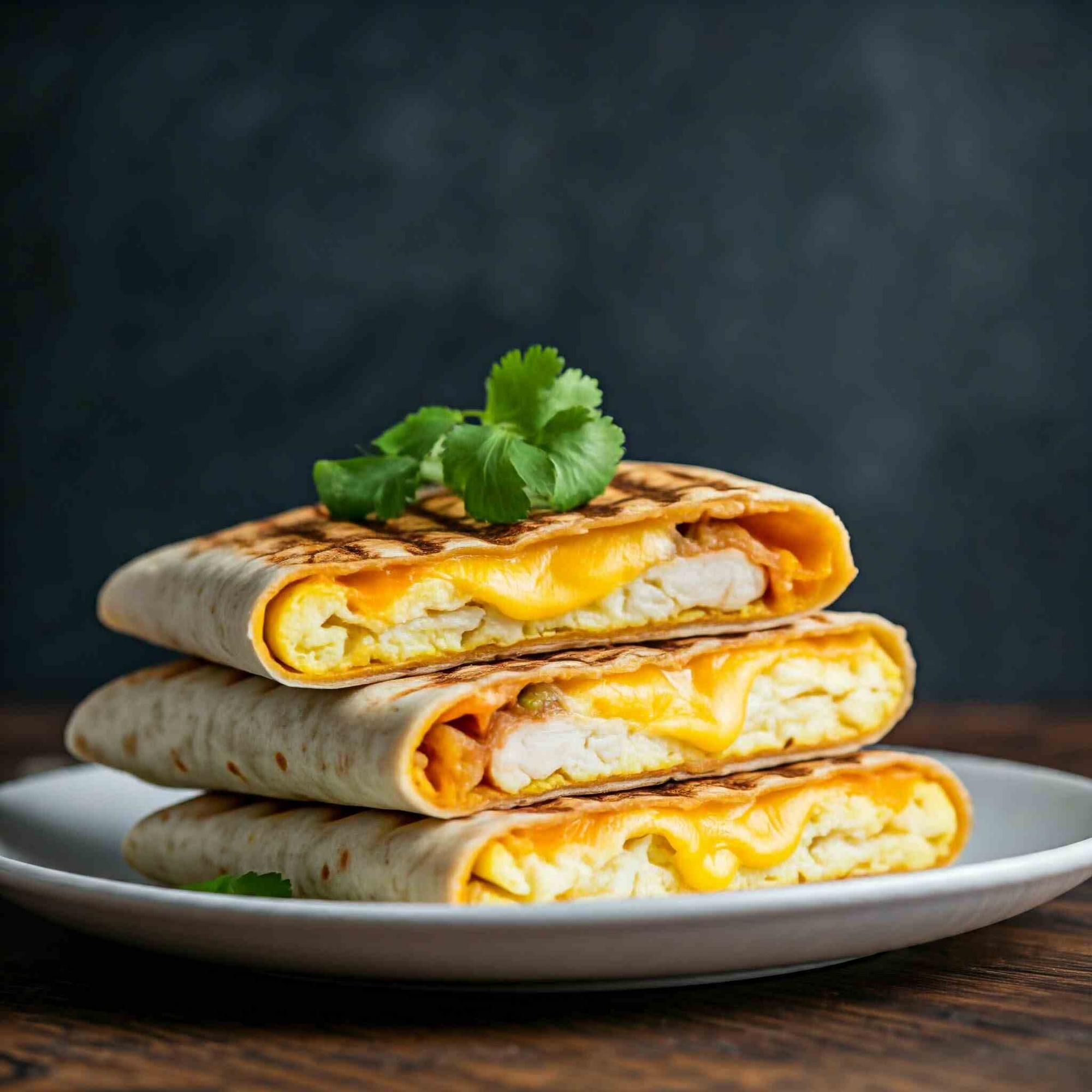 A delicious and hearty Taco Bell Breakfast Crunchwrap, filled with scrambled eggs, cheese, and a savory filling.