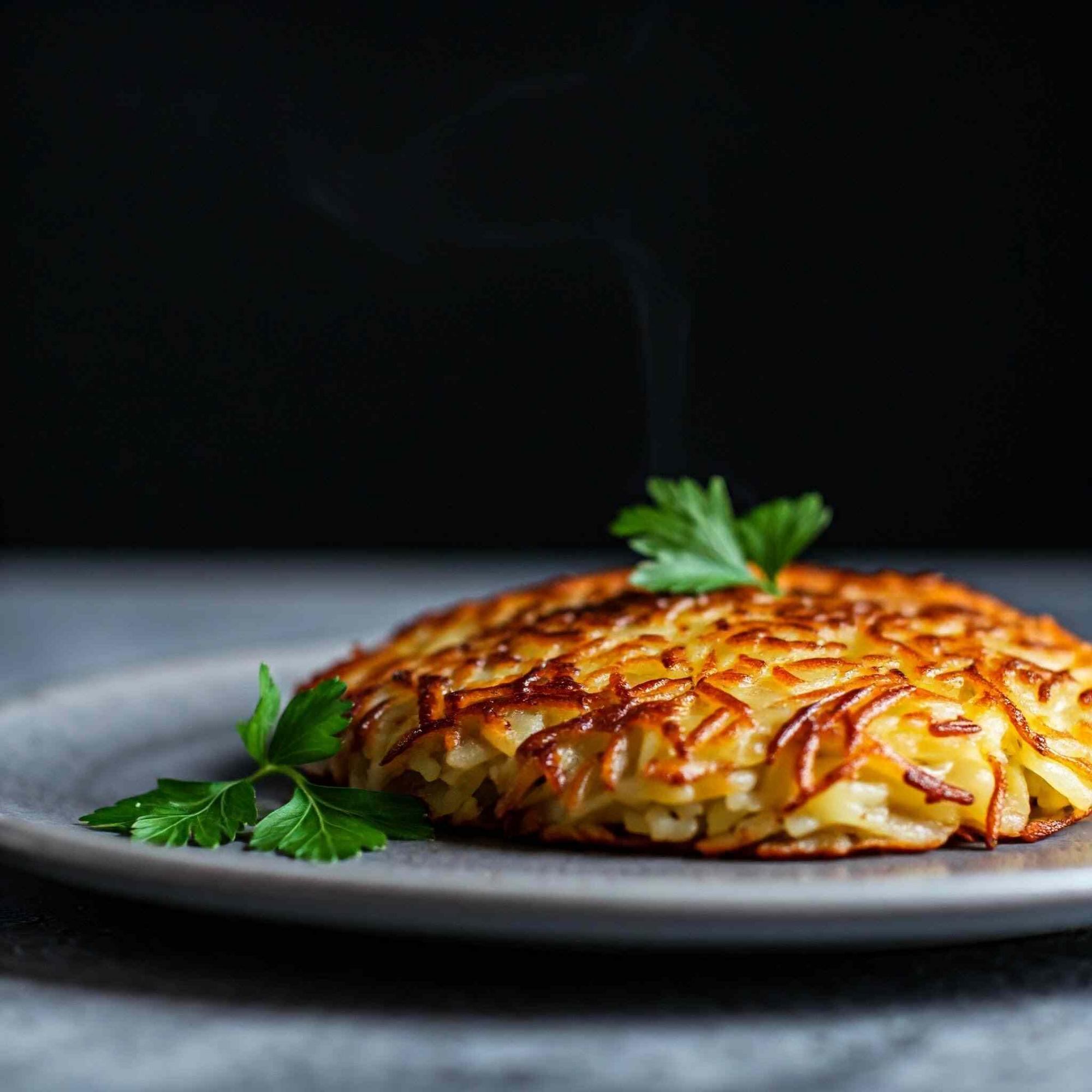 finished wood-fire potato hash with fresh herbs