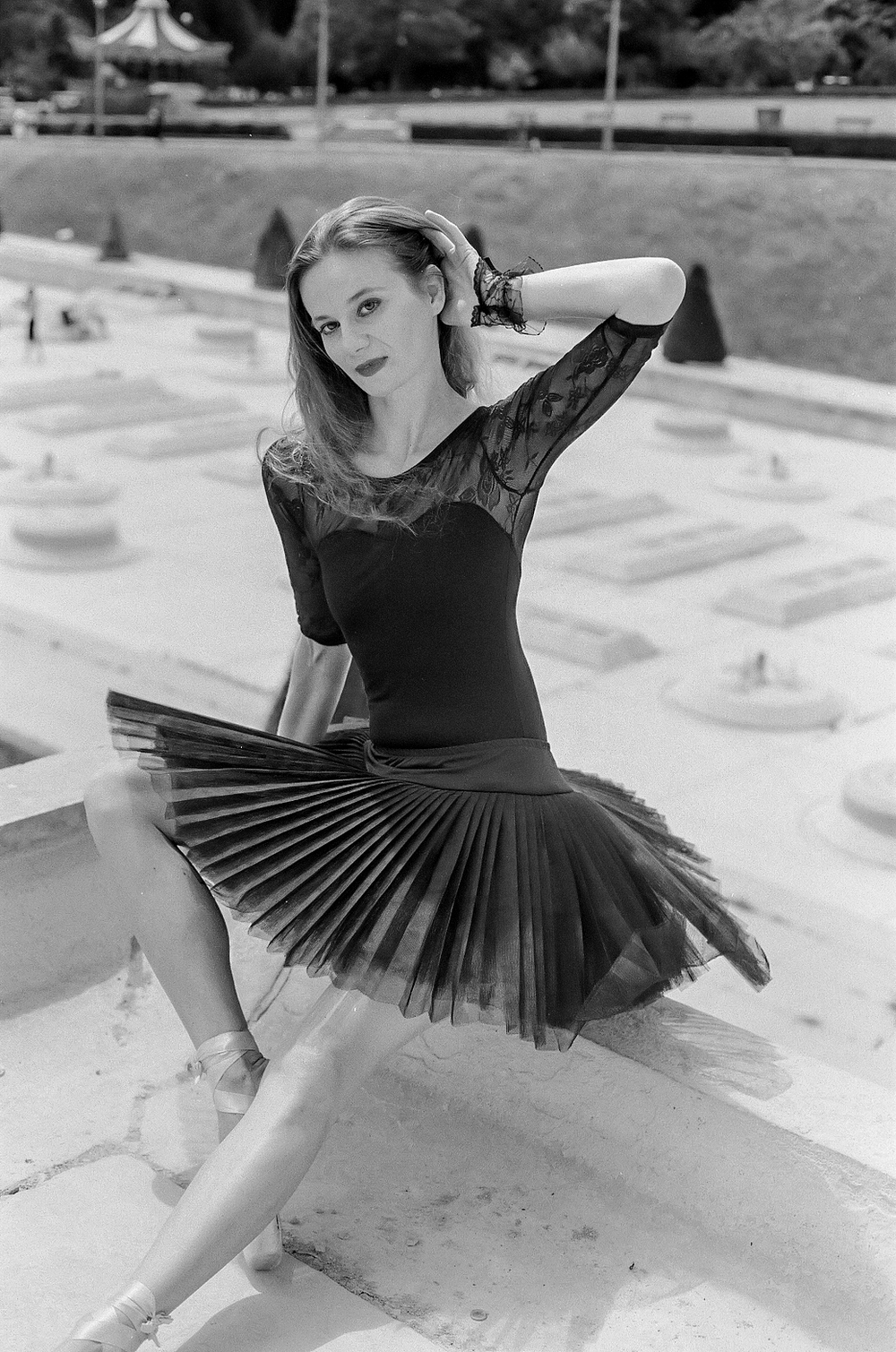 ballerina portrait shot on analog film in Paris