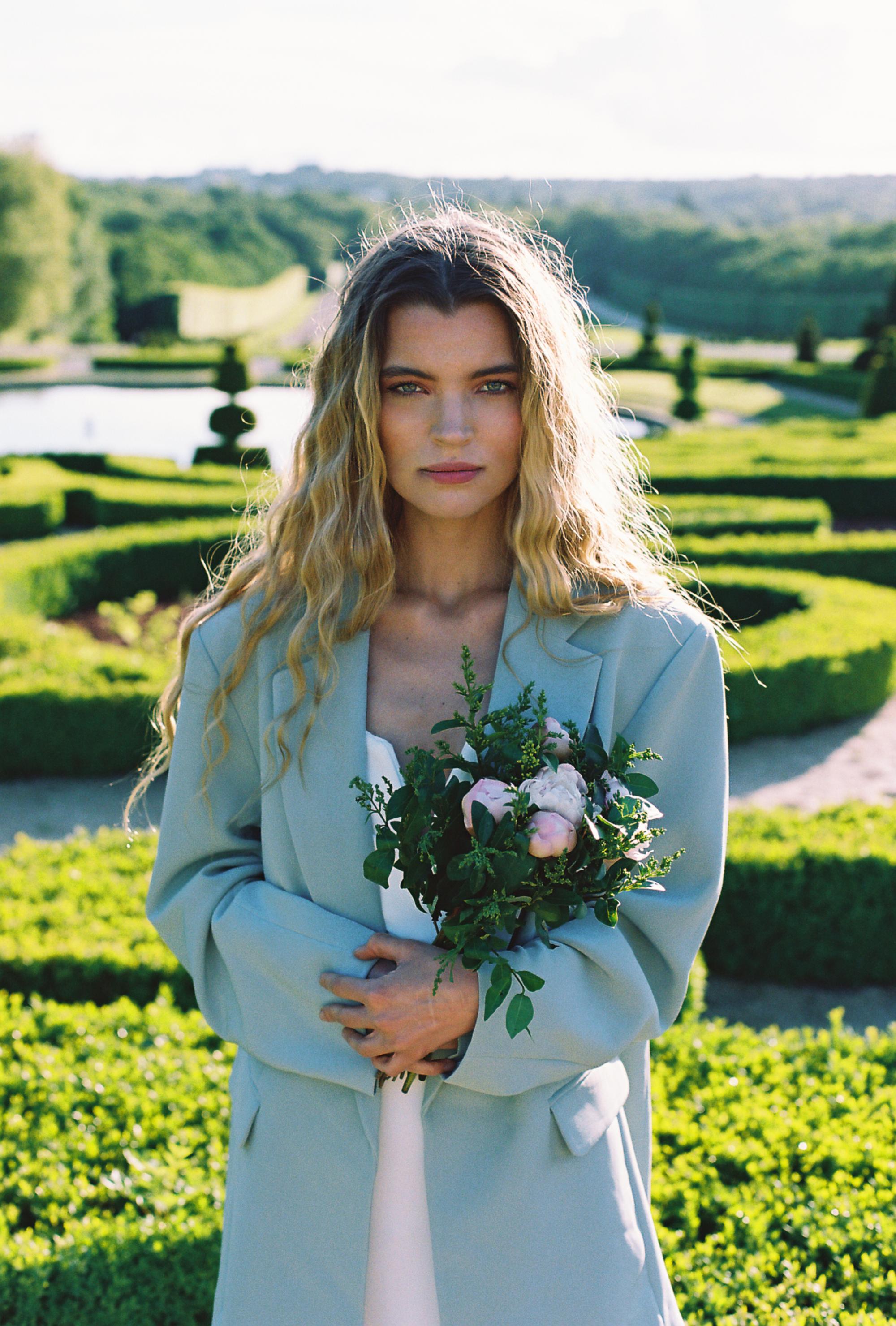 Editorial wedding portrait in Paris by Anya Parsley