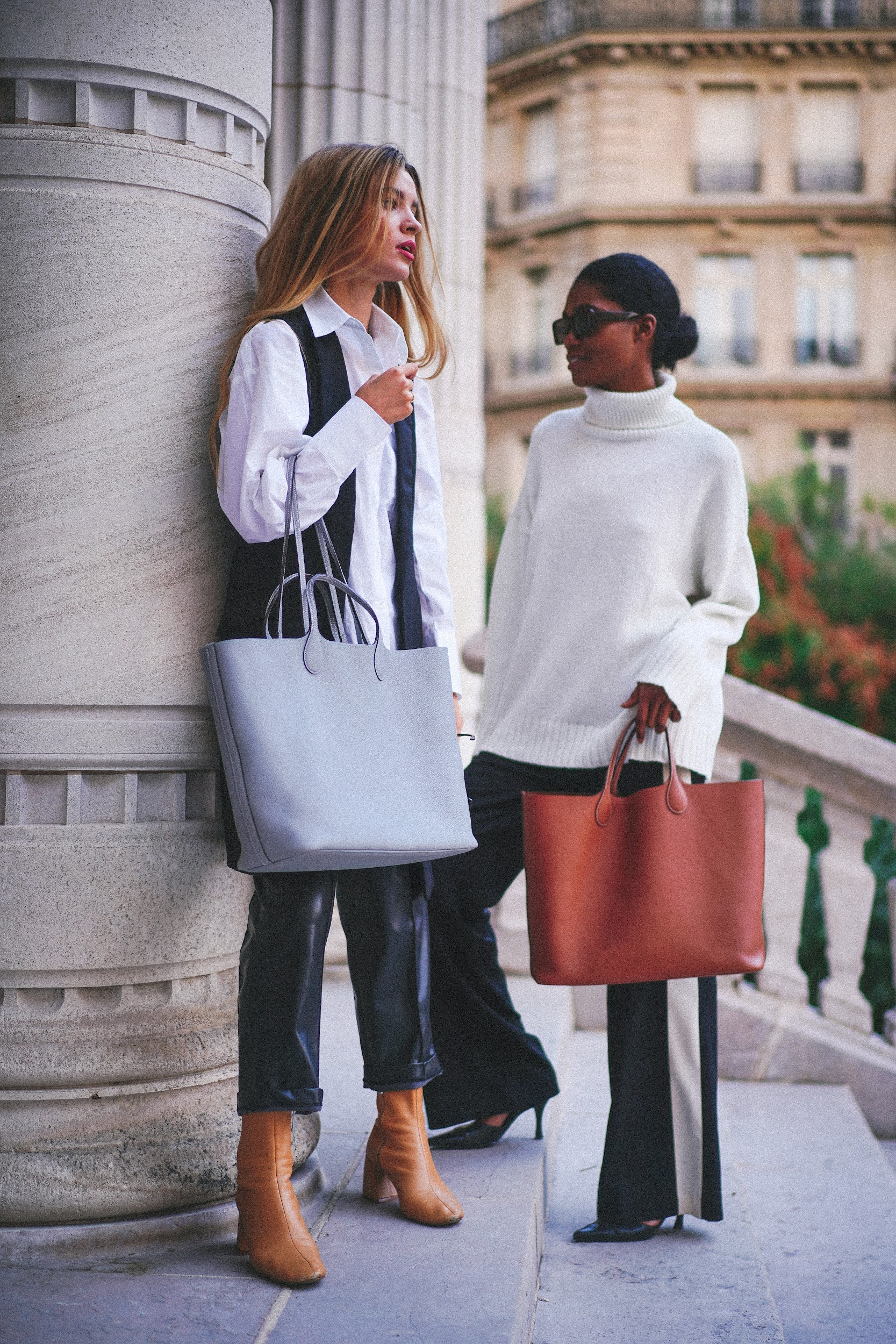Fashionable office attire styled by a Paris fashion photographer.