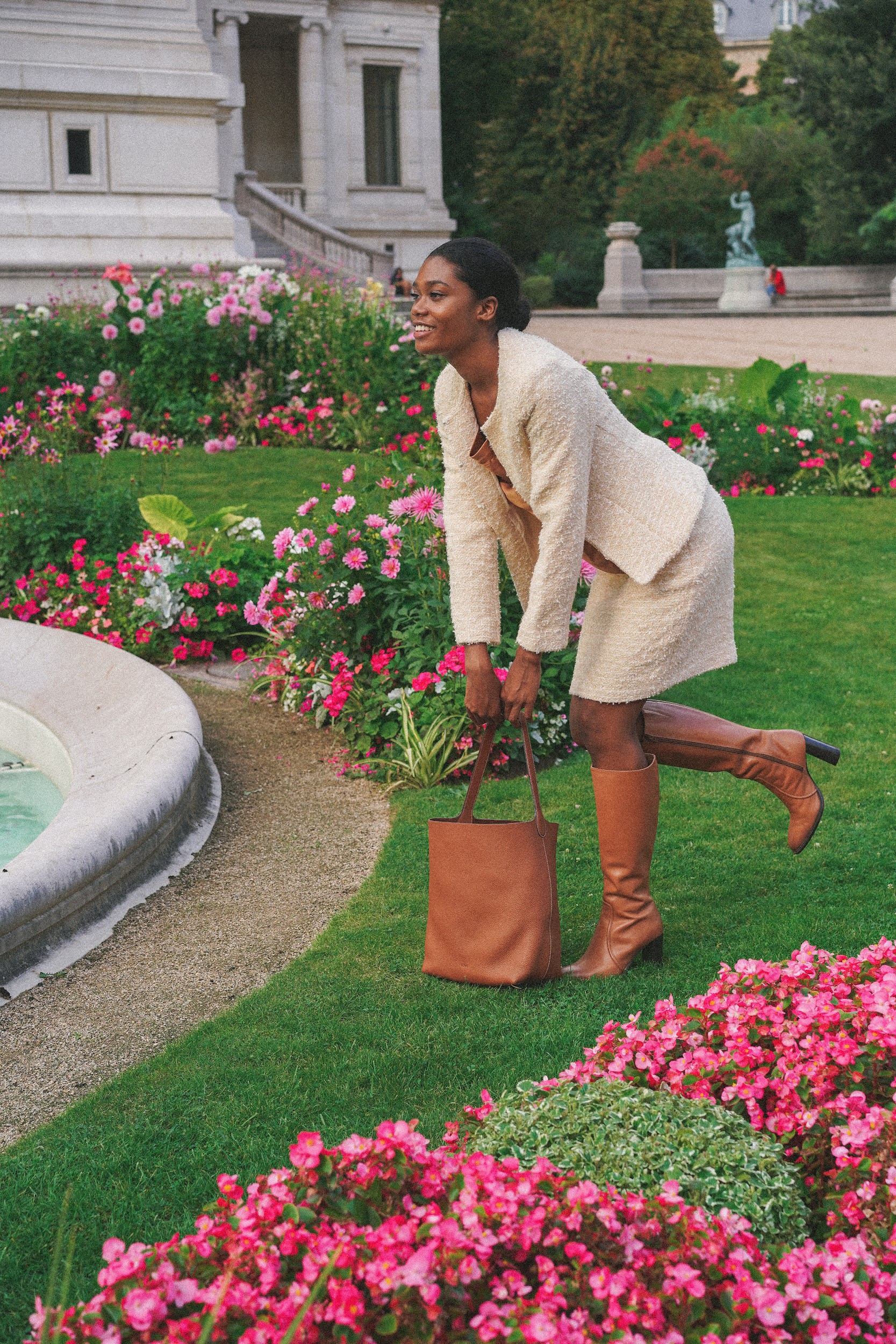 Stunning floral backdrop for H.Pai brand campaign in Paris.