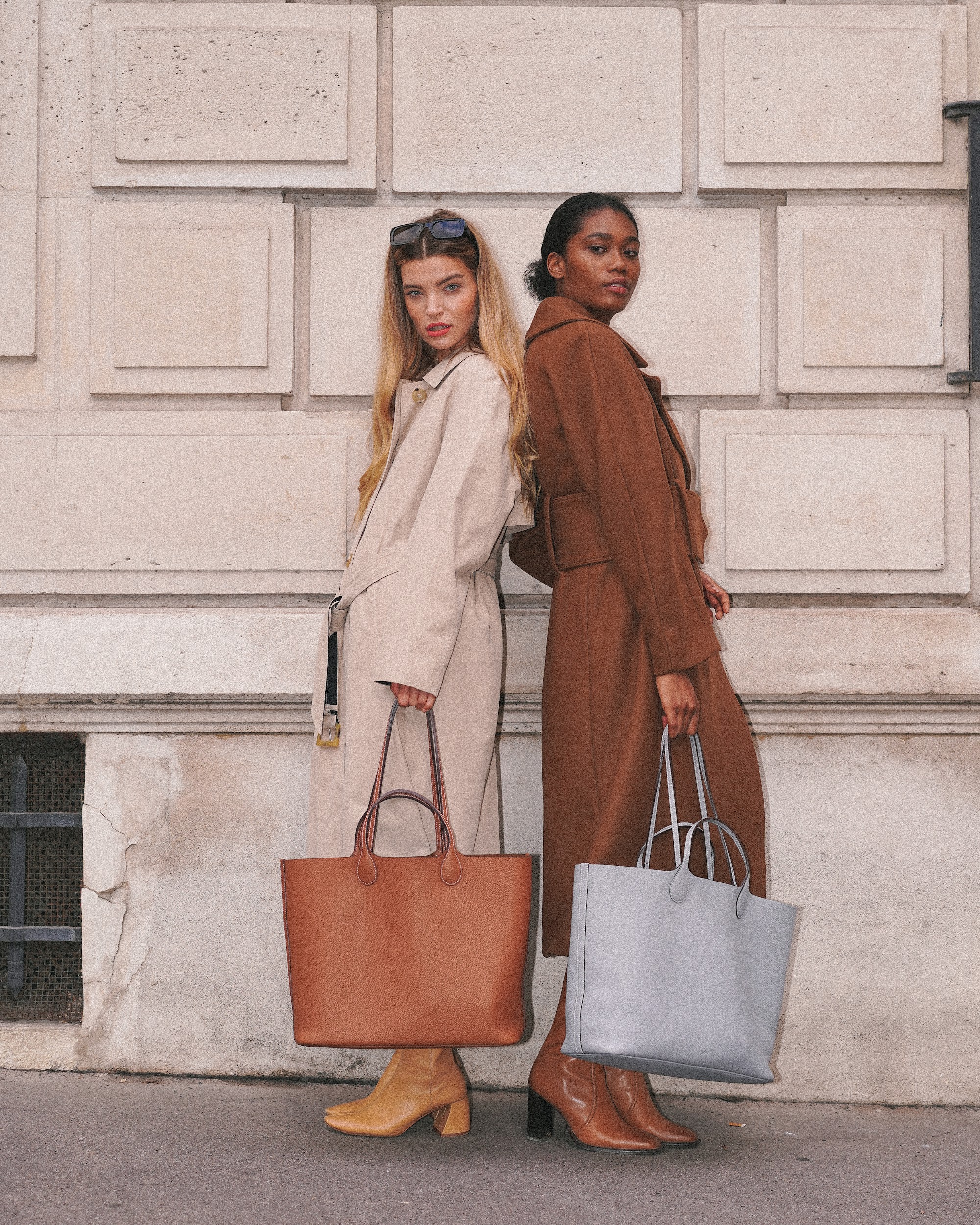 Fashion campaign showing the practicality of H.Pai bags.