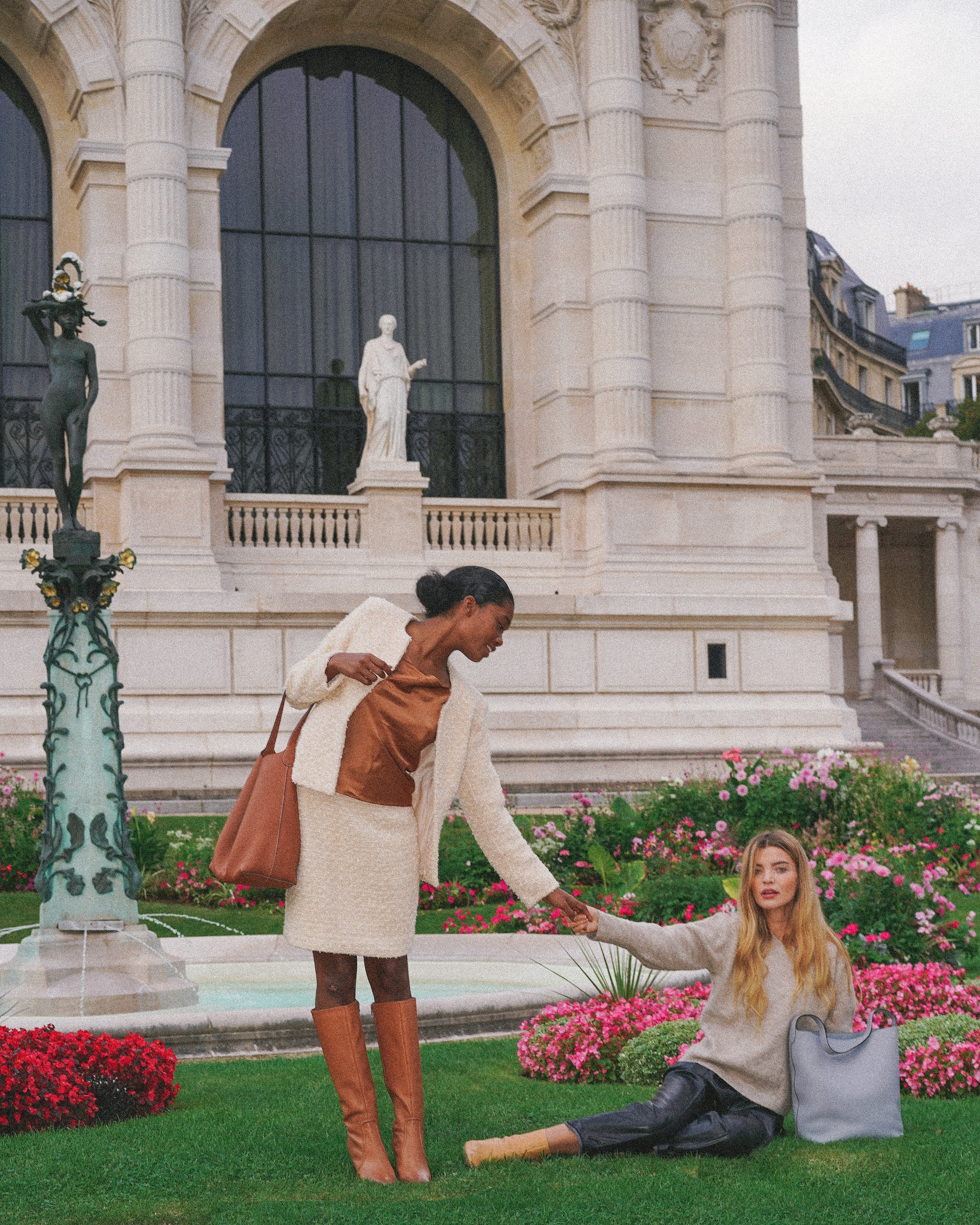 Paris fashion photographer capturing dynamic models in stylish outfits