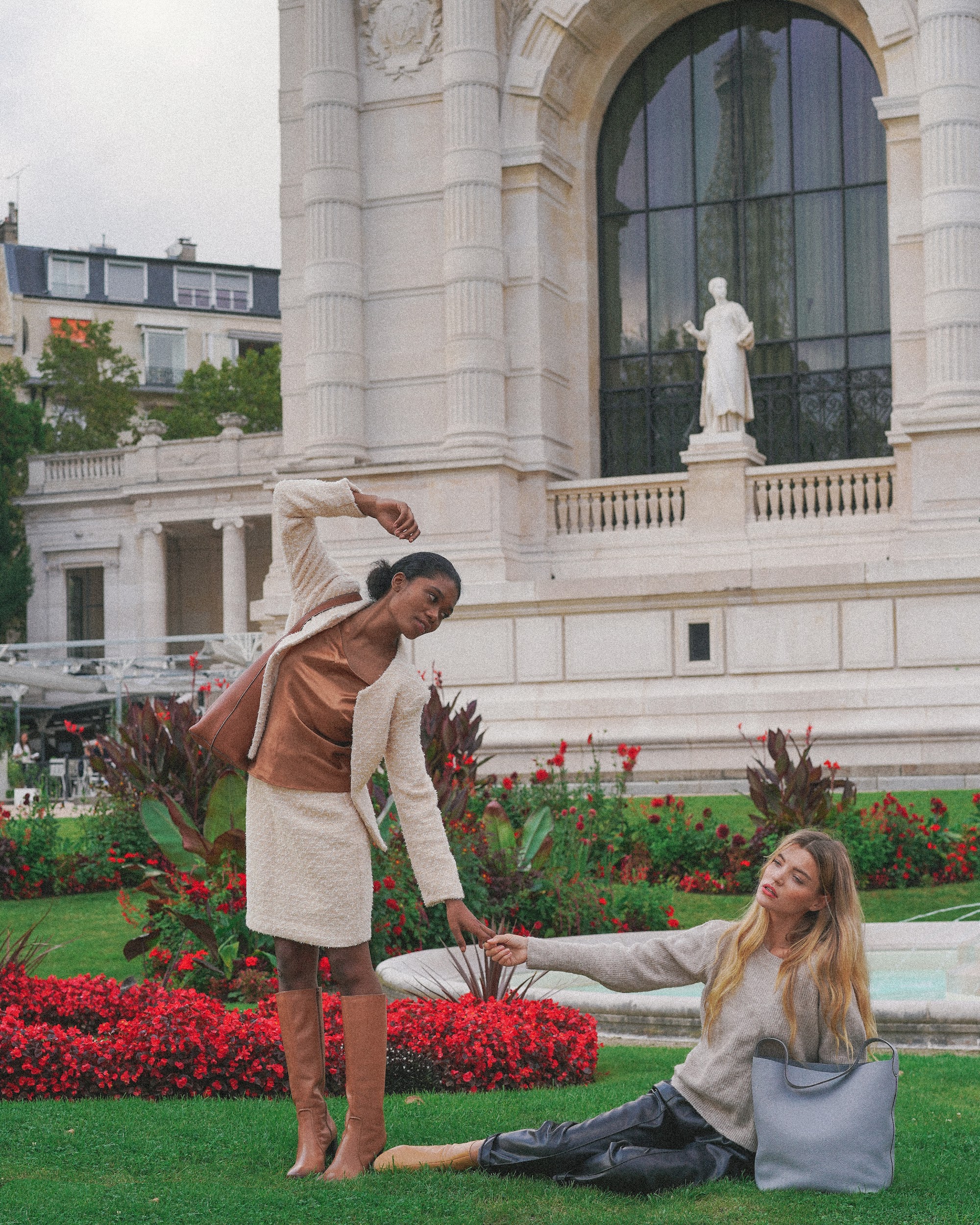 Fashion campaign showcasing H.Pai bags in an artistic way