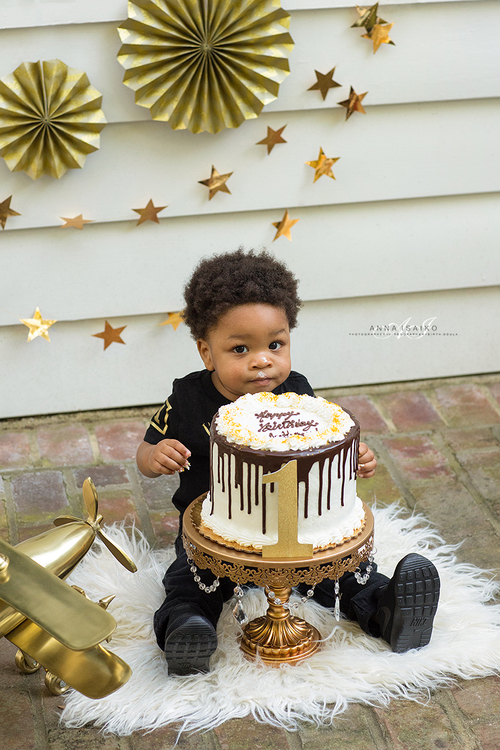 Gahanna Ohio Cake Smash Photographer | Simple Woodland First Birthday For  Baby Boy | Amanda Estep Photography