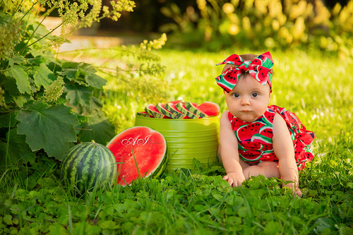 Watermelon photo hot sale shoot baby