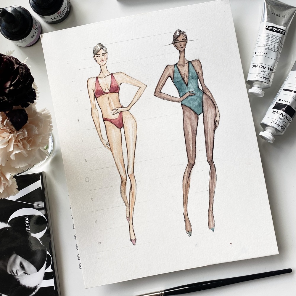 fashion иллюстрации как рисовать | Дзен